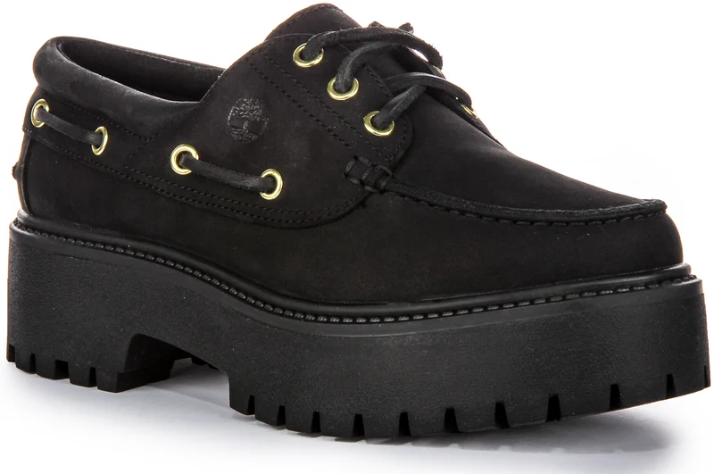 Timberland Stone Street Boat Shoe A6Ave In Black For Women