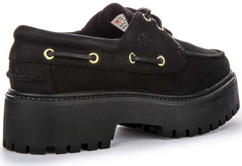 Timberland Stone Street Boat Shoe A6Ave In Black For Women