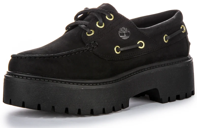 Timberland Stone Street Boat Shoe A6Ave In Black For Women