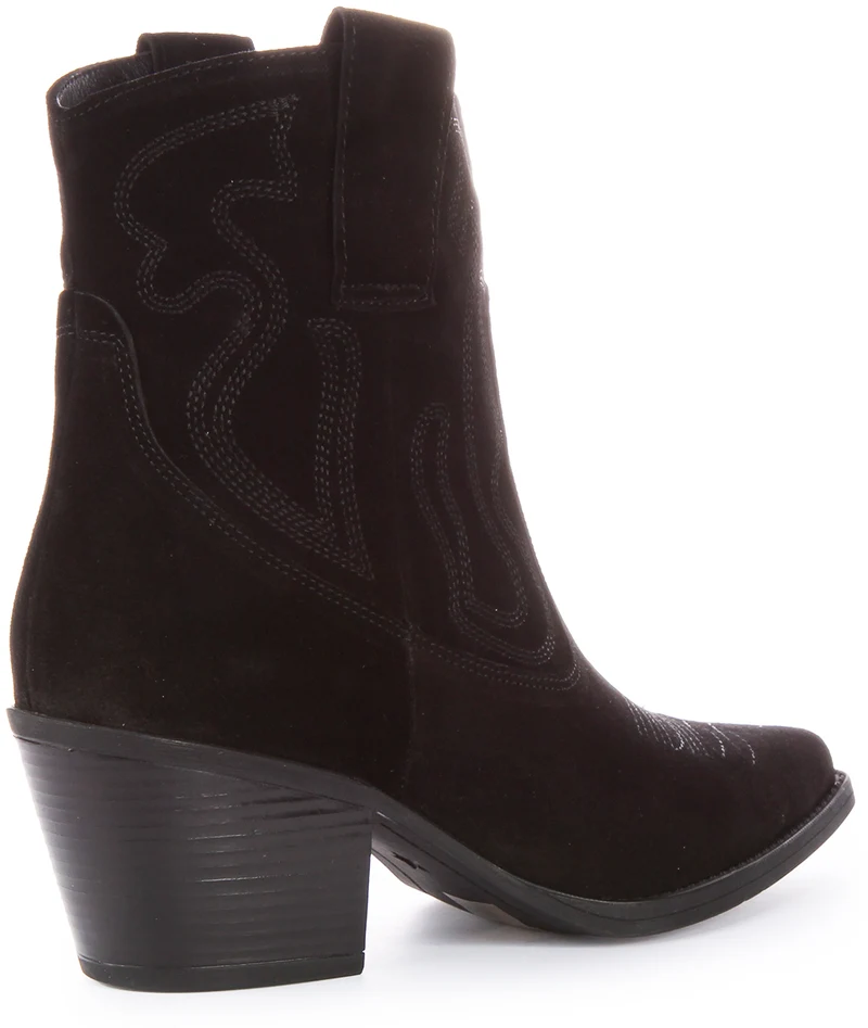 Justinreess England Nova Suede In Black Suede For Women