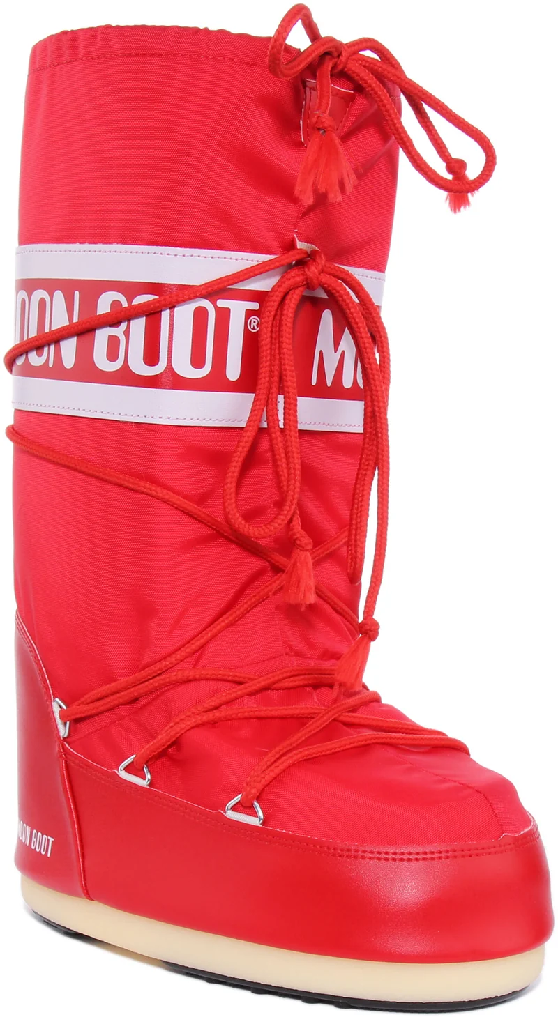 Moon Boot Nylon Moonboot In Red For Women