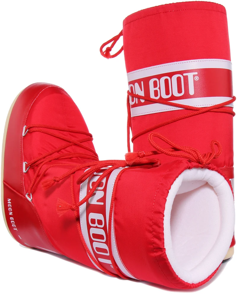 Moon Boot Nylon Moonboot In Red For Women