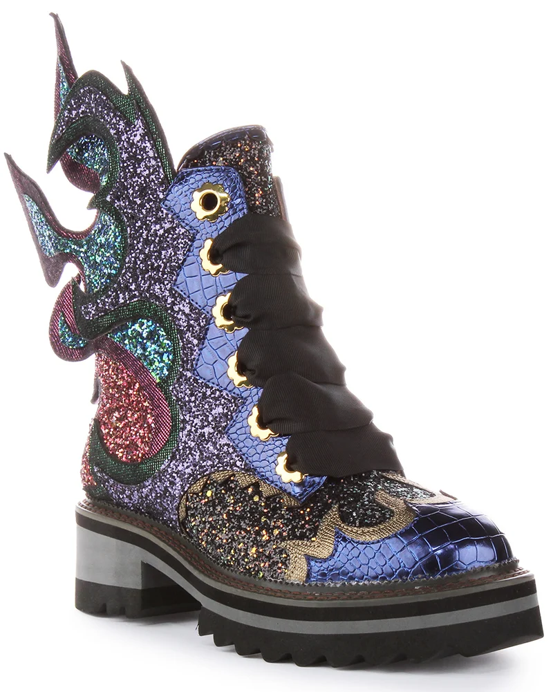Irregular Choice Fyre Bug In Multi Colour Glitter For Women