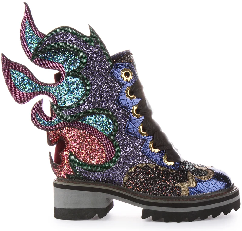 Irregular Choice Fyre Bug In Multi Colour Glitter For Women
