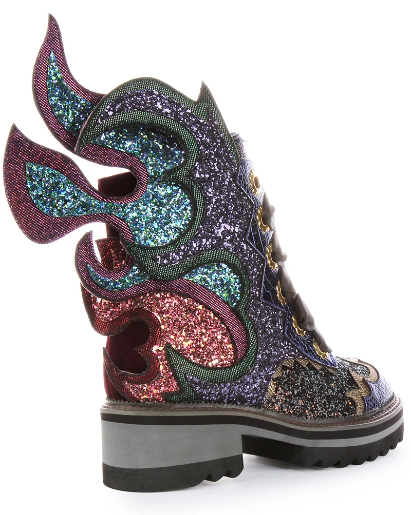 Irregular Choice Fyre Bug In Multi Colour Glitter For Women