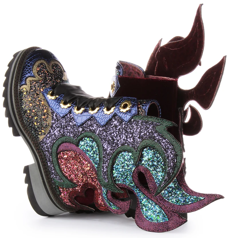 Irregular Choice Fyre Bug In Multi Colour Glitter For Women