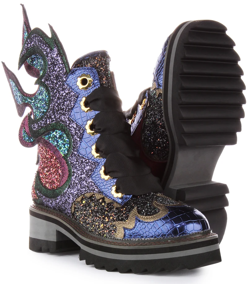 Irregular Choice Fyre Bug In Multi Colour Glitter For Women