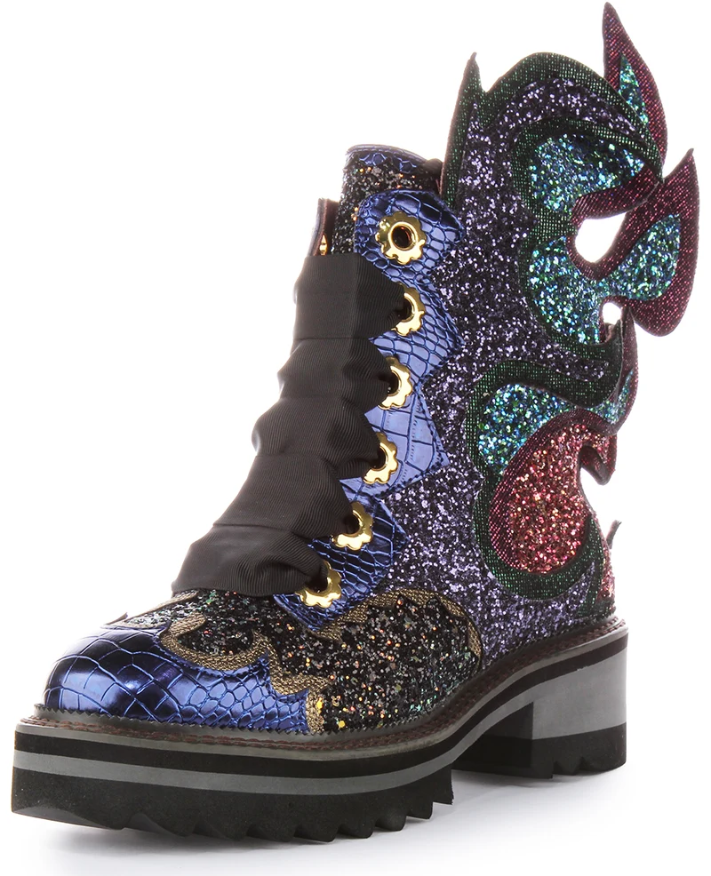 Irregular Choice Fyre Bug In Multi Colour Glitter For Women