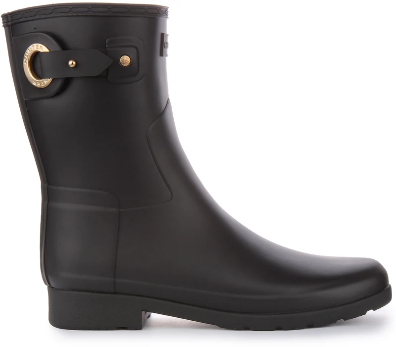 Hunter W Refinned Short Eyelet In Black For Women
