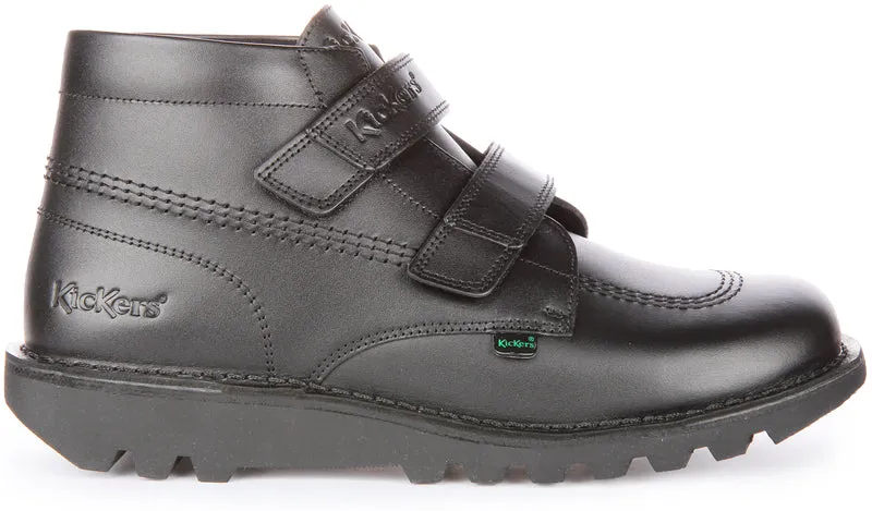 Kickers Kick Hi Velcro In Black For Men