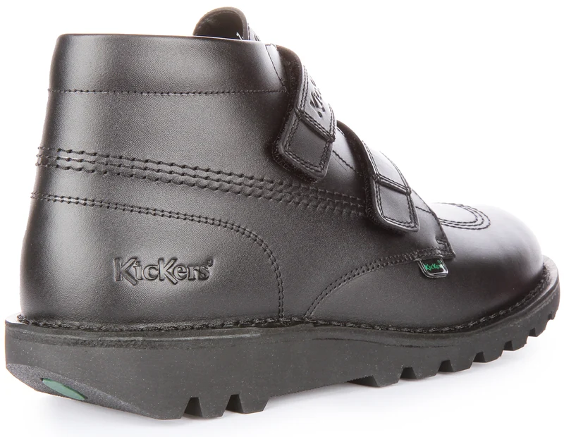 Kickers Kick Hi Velcro In Black For Men
