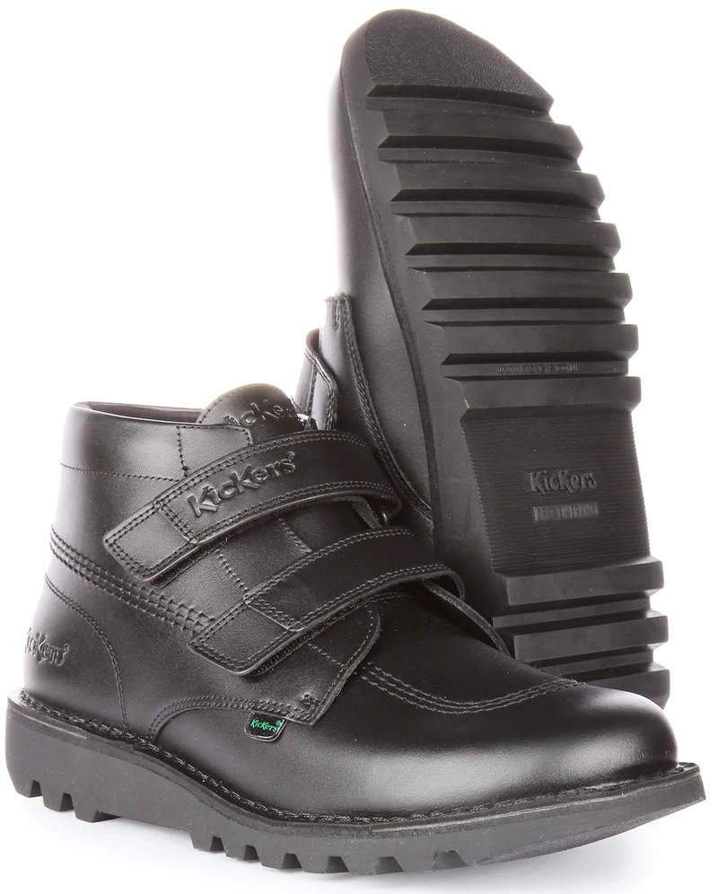 Kickers Kick Hi Velcro In Black For Men