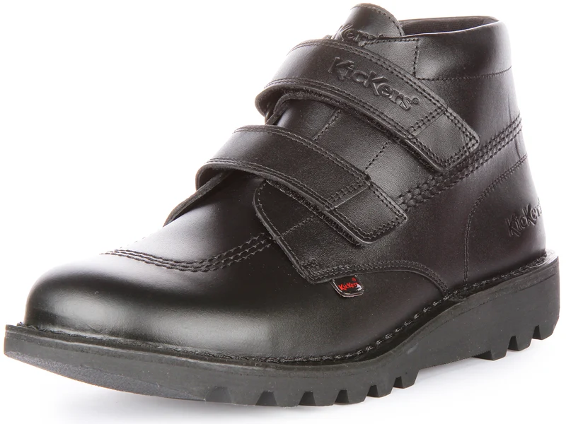 Kickers Kick Hi Velcro In Black For Men