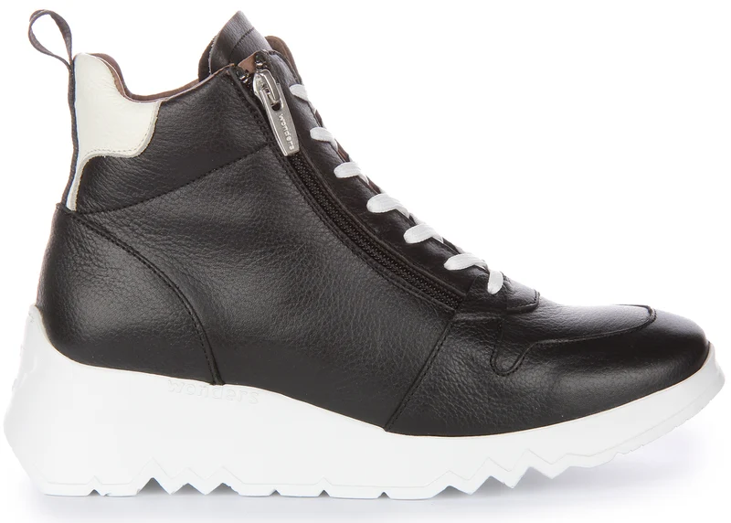 Wonders Yoko Lace High Top In Black White For Women