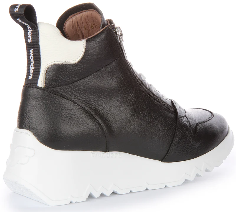 Wonders Yoko Lace High Top In Black White For Women