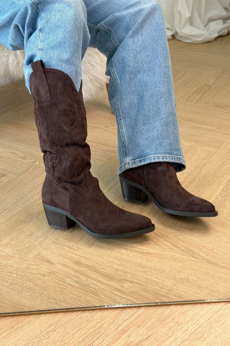 Bloom - Delphinium Boots - Dark Maroon