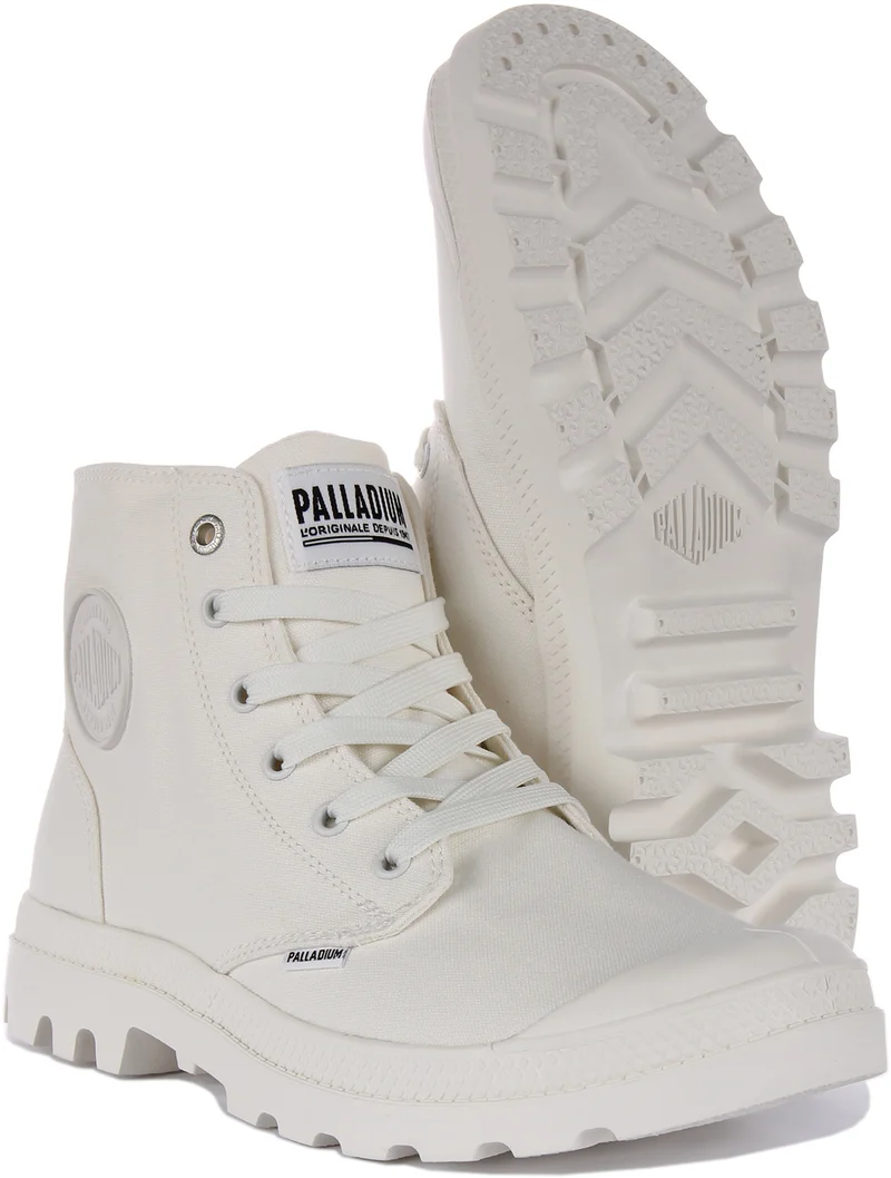 Palladium Mono Chrome In White Canvas