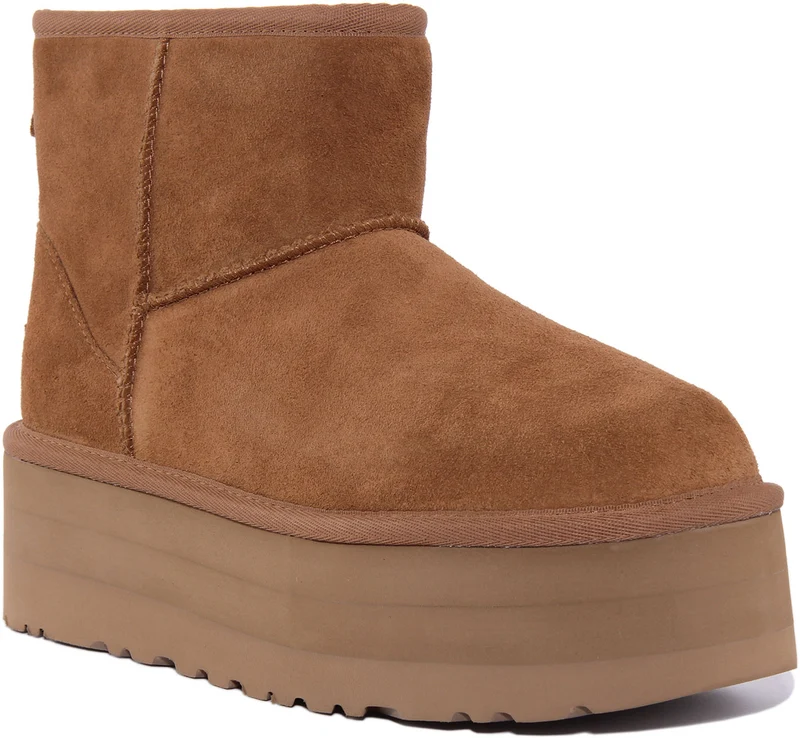 UGG Classic Mini Platform In Chestnut For Women