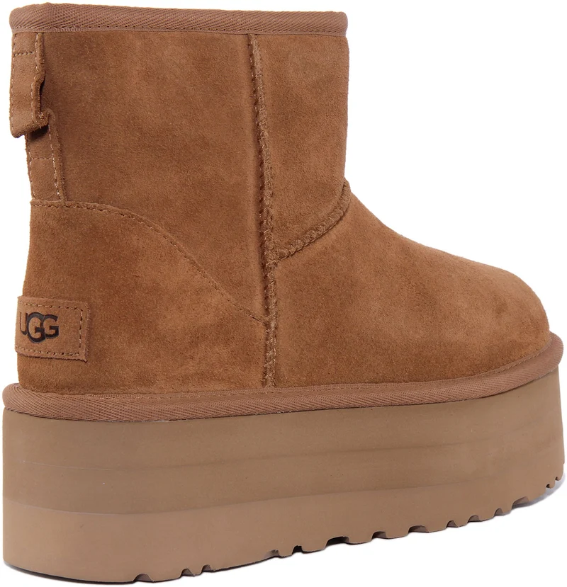 UGG Classic Mini Platform In Chestnut For Women