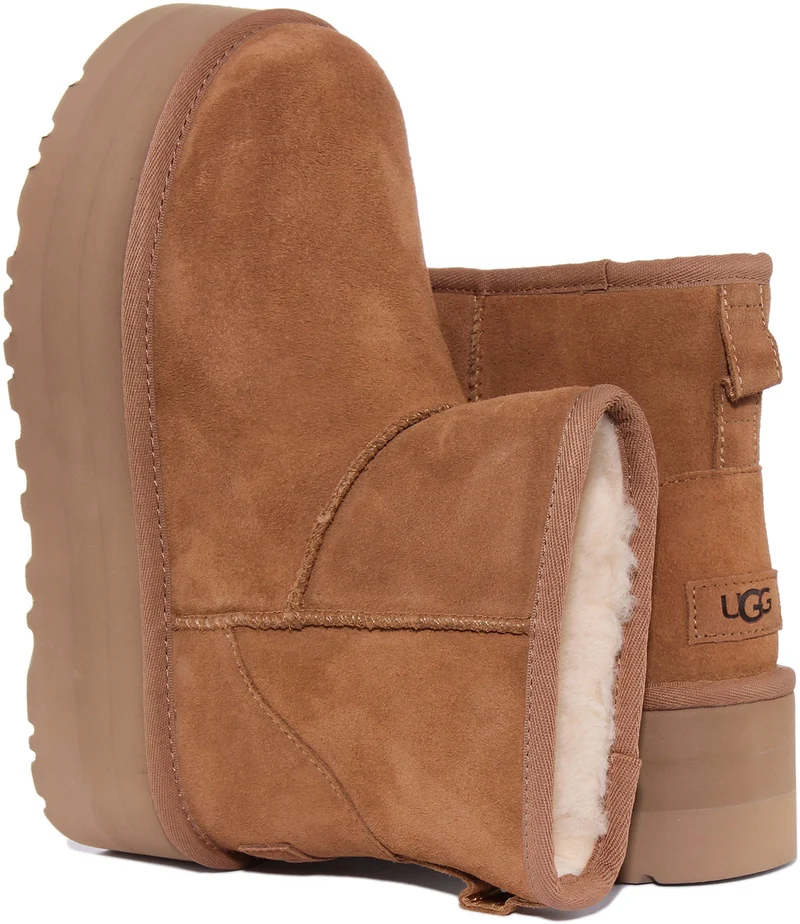 UGG Classic Mini Platform In Chestnut For Women