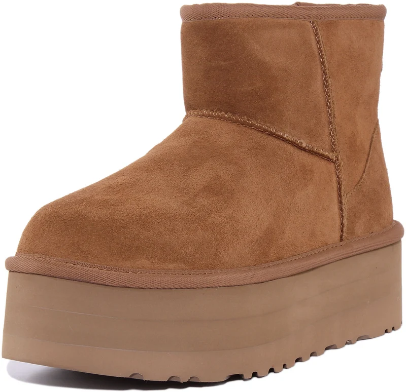 UGG Classic Mini Platform In Chestnut For Women