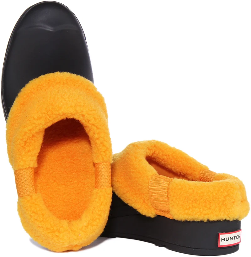 Hunter W Play Sherpa In Black Orange For Women