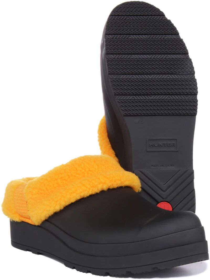 Hunter W Play Sherpa In Black Orange For Women
