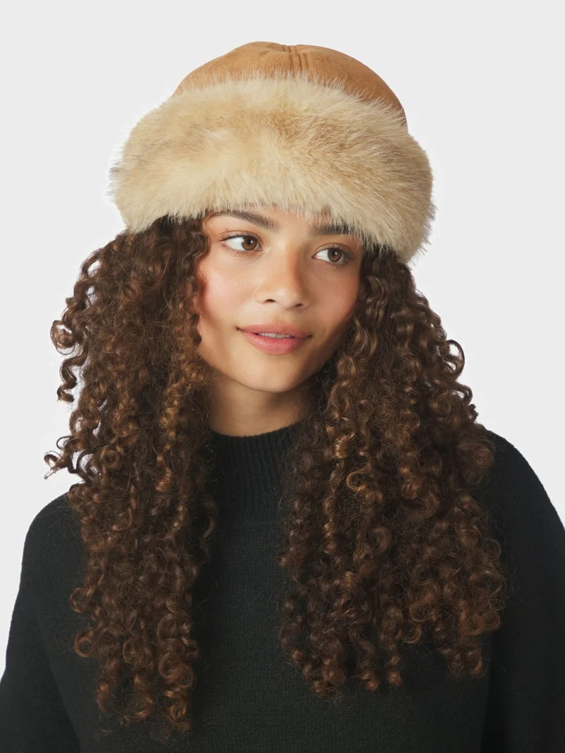 Neo Noir - Nappi Faux Fur Hat 169430 - 604 - Cognac