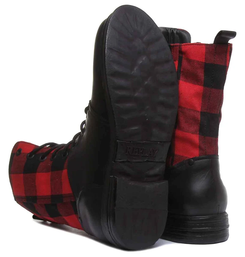 Replay Welkom In Black Red For Ladies