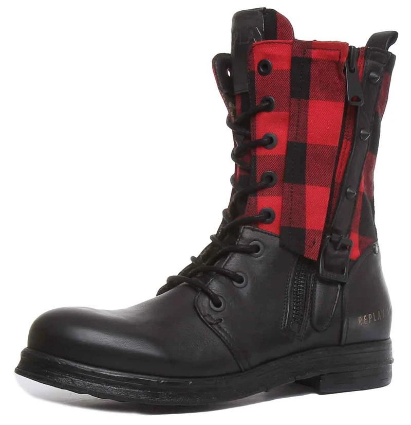 Replay Welkom In Black Red For Ladies
