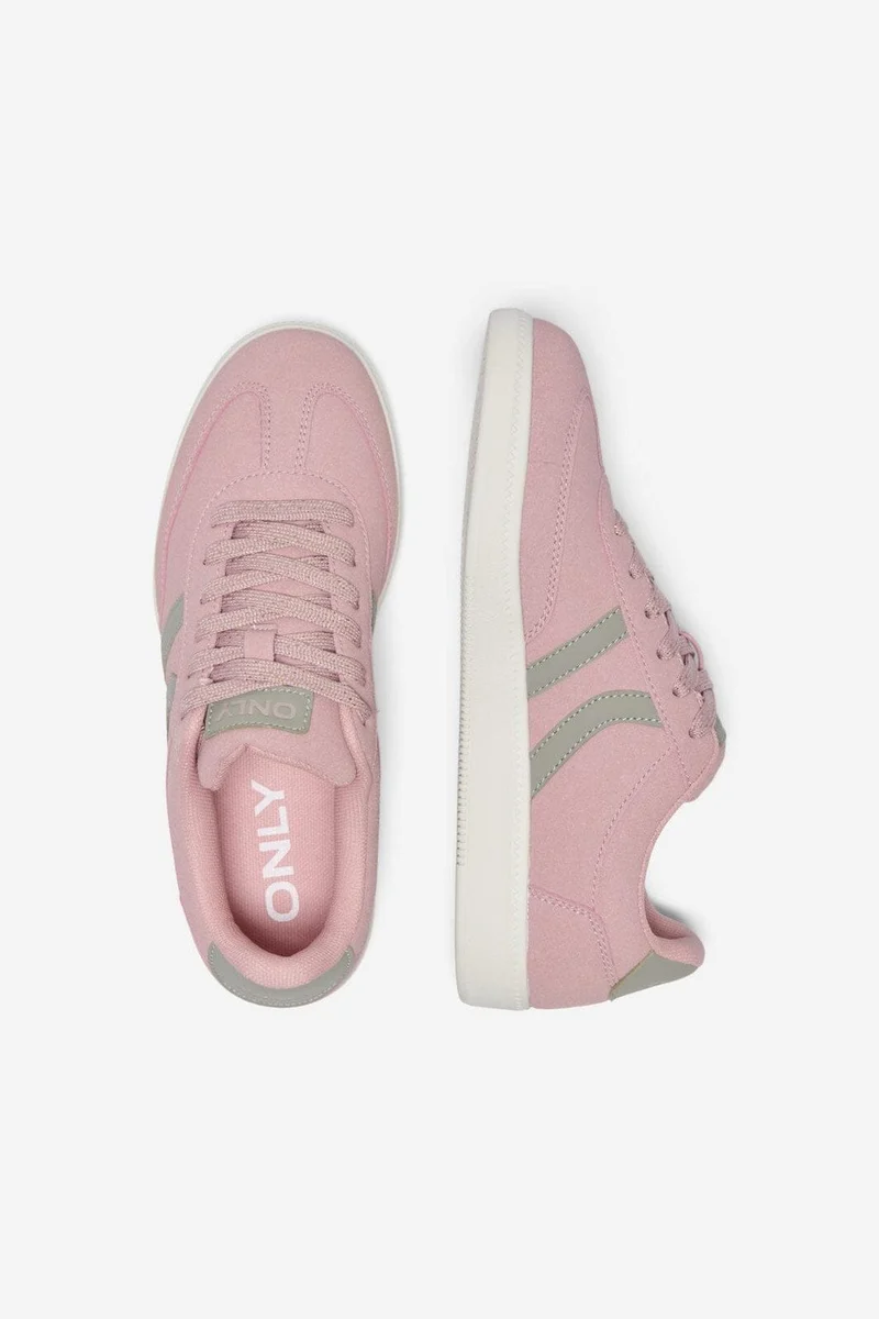 Only Shoes - Onllydie Pu Sneaker - 4985078 Misty Rose W Silver Sage & White Outsole