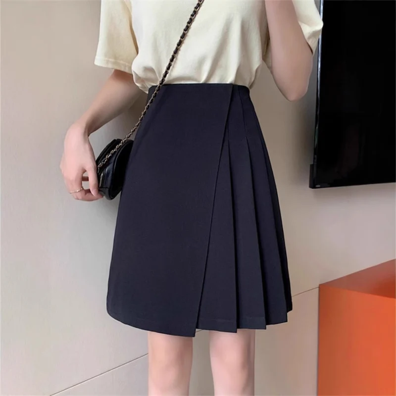 Damen Plissierter Minirock mit hoher Taille Nord Taschen