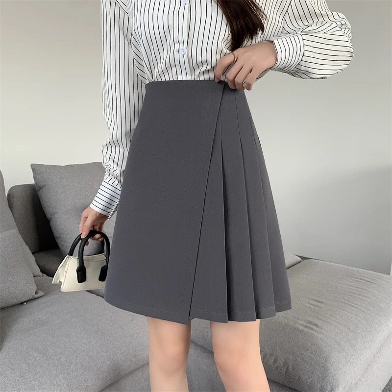 Damen Plissierter Minirock mit hoher Taille Nord Taschen