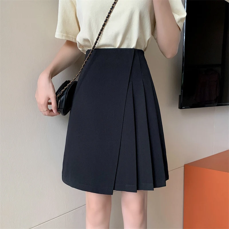 Damen Plissierter Minirock mit hoher Taille Nord Taschen
