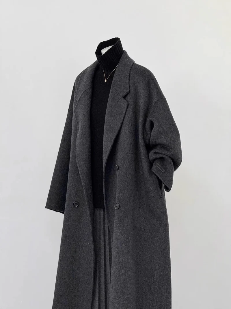Damen Oversized Wollmantel Nord Taschen