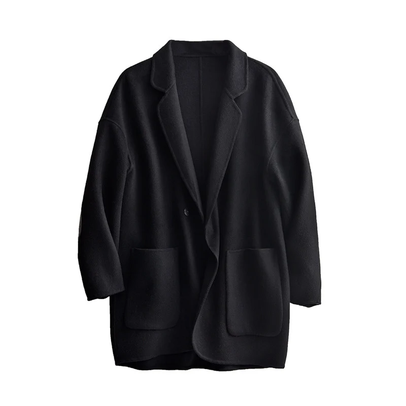 Damen Oversized Wolljacke Nord Taschen