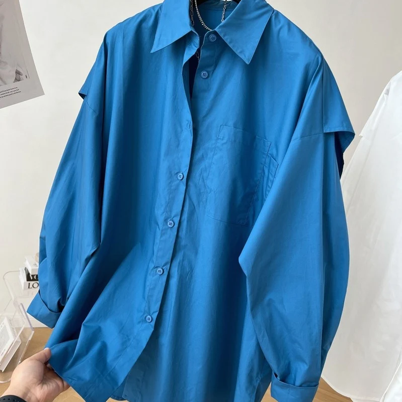 Damen Oversized Hemdbluse Nord Taschen