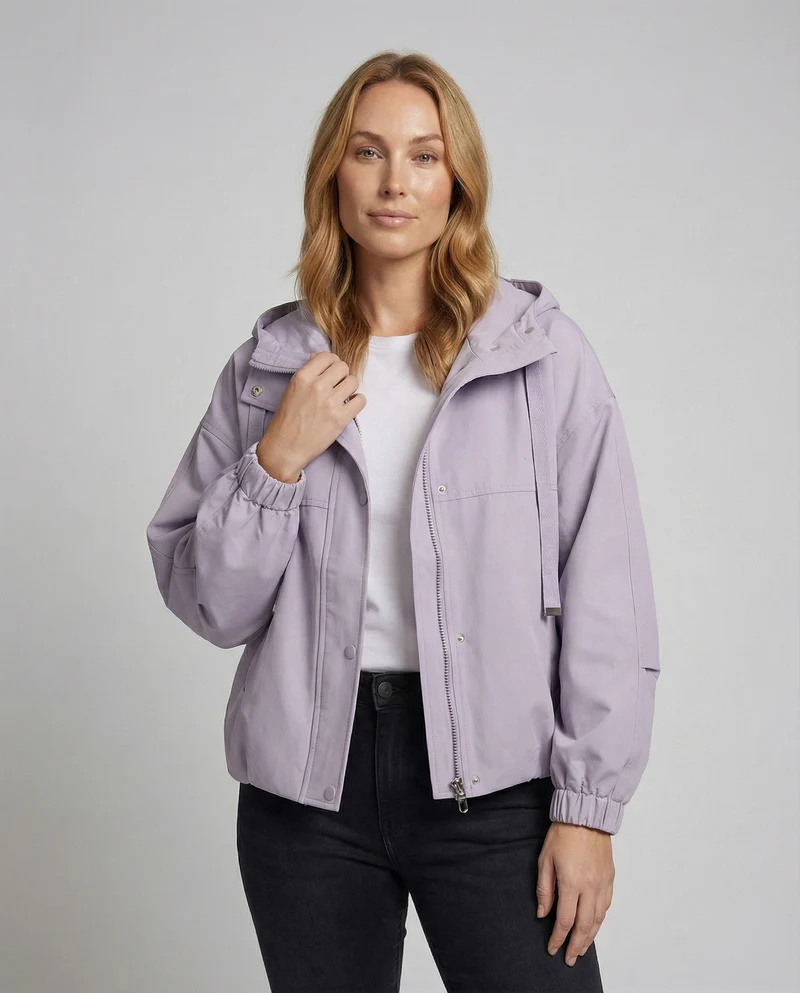 Damen Kapuzenjacke Oversize Reißverschluss - Vittorelli