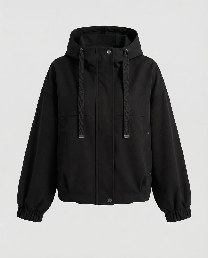 Damen Kapuzenjacke Oversize Reißverschluss - Vittorelli
