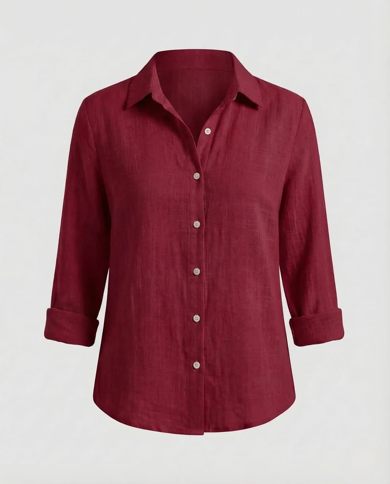 Damen Leinenbluse Blumenprint