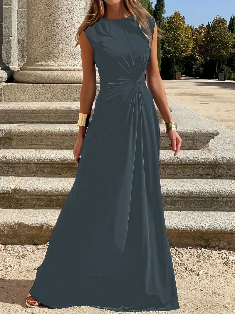 Damen Maxikleid mit elegantem Wickeldesign und schmeichelndem Schnitt - Vittorelli