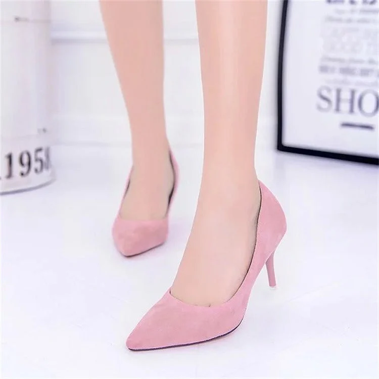 Damen elegante Stiletto-Pumps mit spitzem Zehenbereich und hochwertiger Veloursoberfläche Nord Taschen
