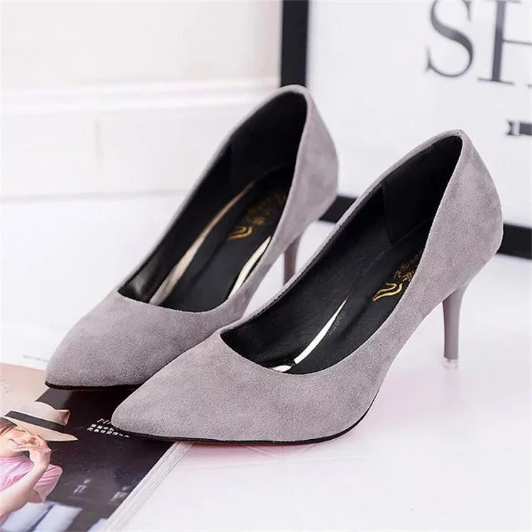 Damen elegante Stiletto-Pumps mit spitzem Zehenbereich und hochwertiger Veloursoberfläche Nord Taschen
