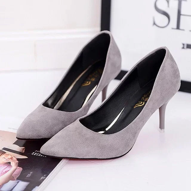 Damen elegante Stiletto-Pumps mit spitzem Zehenbereich und hochwertiger Veloursoberfläche Nord Taschen