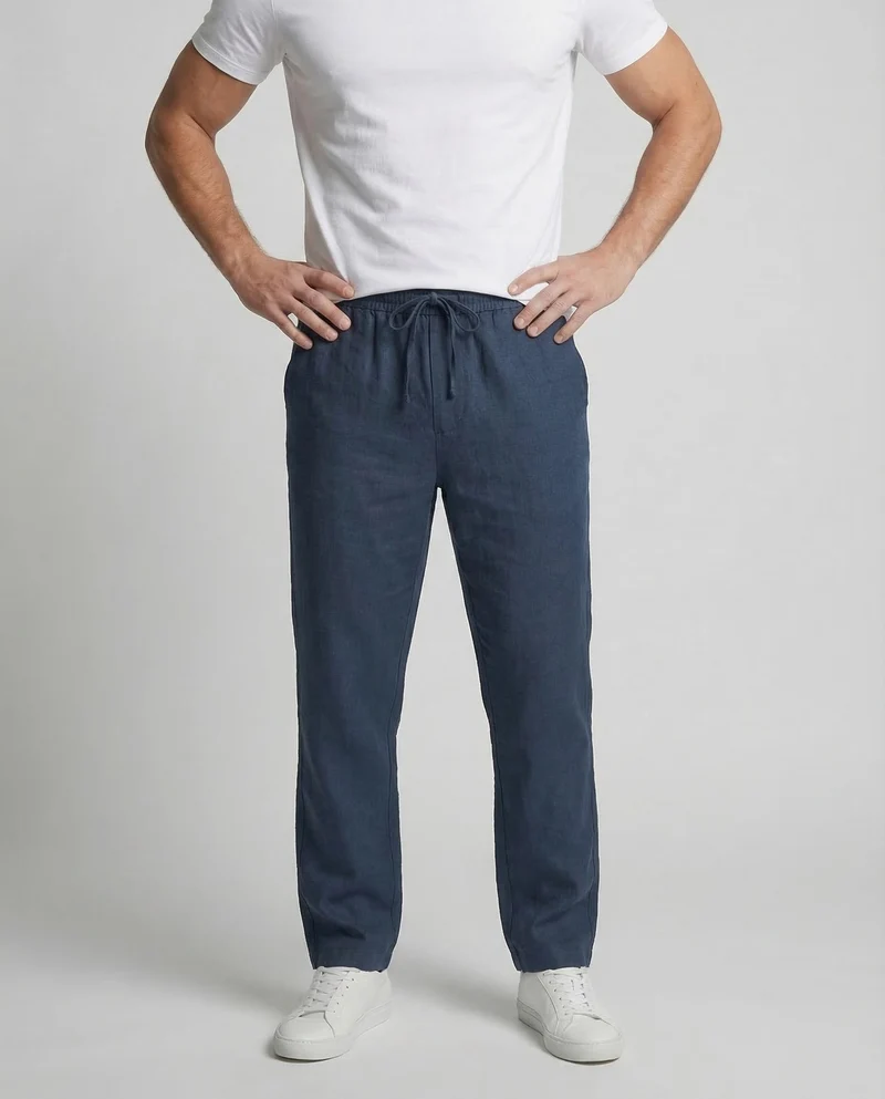 Herren Leinenhose Tunnelzug