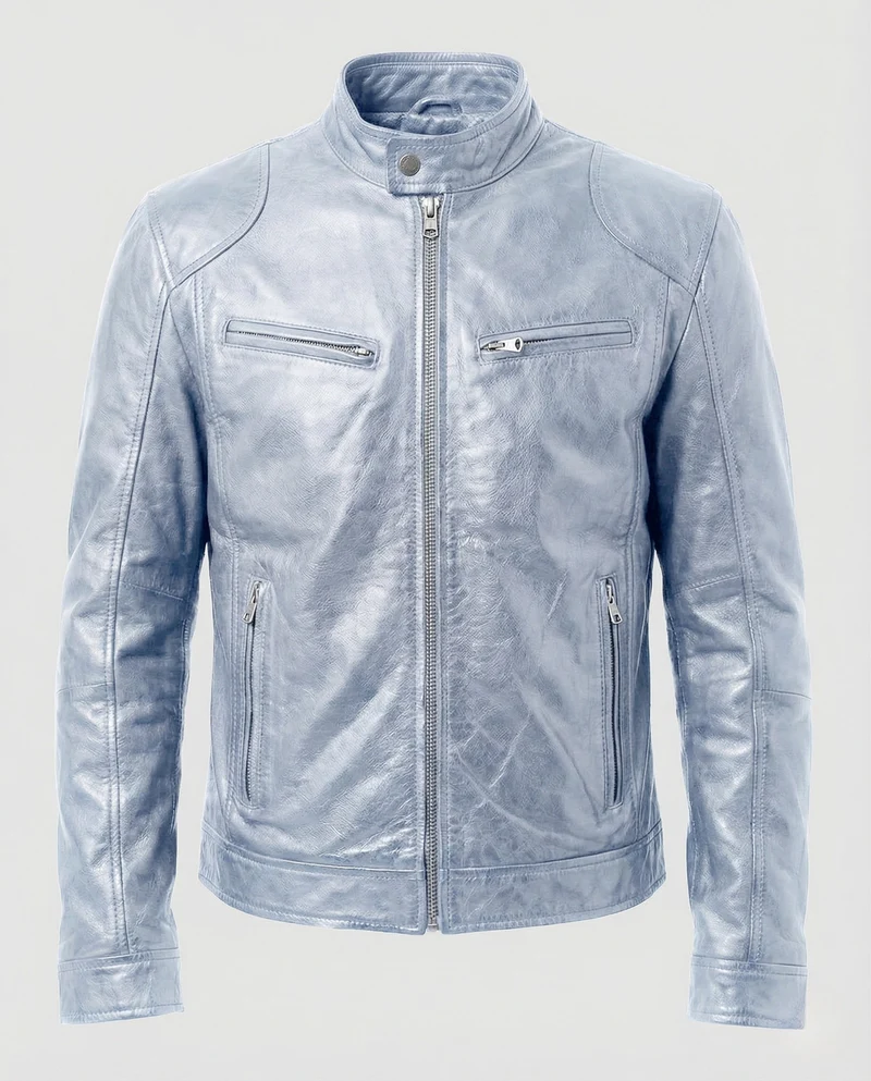 Herren Racer Lederjacke