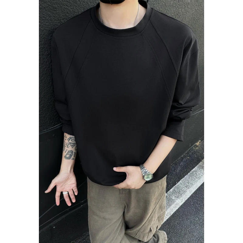 Herren Oversize Rundhals‑Sweatshirt mit Raglanärmeln und cleanem Minimaldesign Nord Taschen
