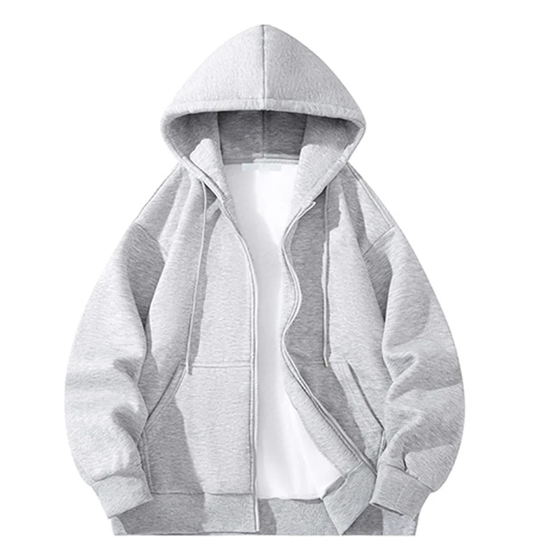 Herren Oversize Reißverschluss‑Kapuzenjacke aus schwerer Sweatqualität mit Kängurutaschen Nord Taschen