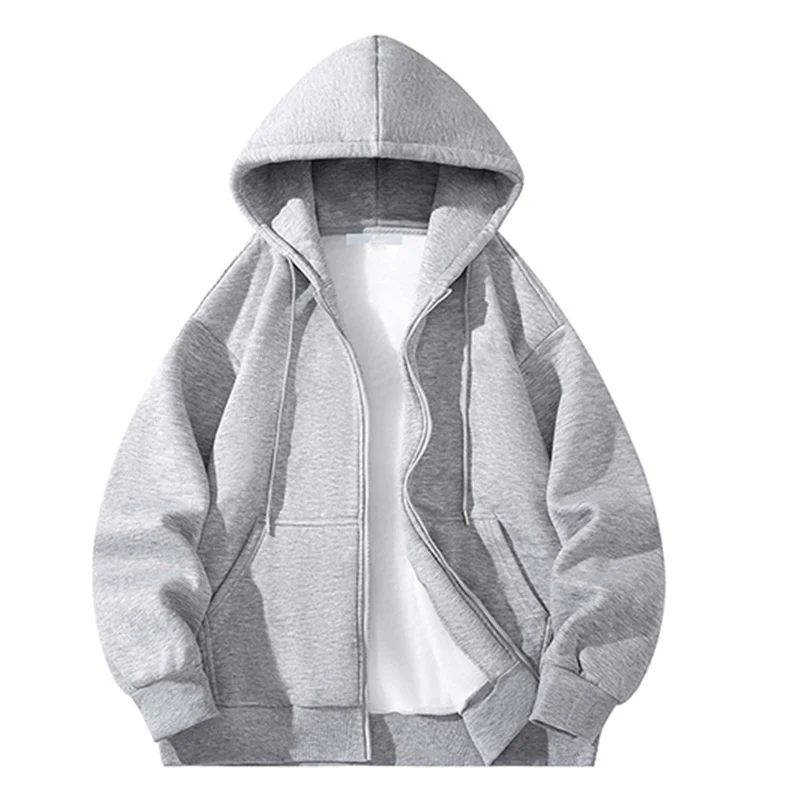 Herren Oversize Reißverschluss‑Kapuzenjacke aus schwerer Sweatqualität mit Kängurutaschen Nord Taschen