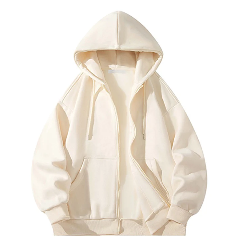 Herren Oversize Reißverschluss‑Kapuzenjacke aus schwerer Sweatqualität mit Kängurutaschen Nord Taschen